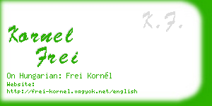 kornel frei business card